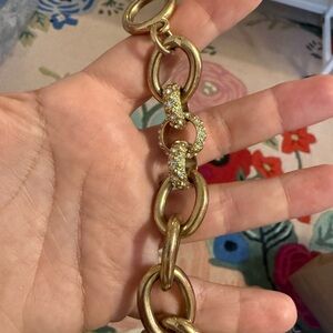J. Crew Gold Bracelet with Sparkling Accents